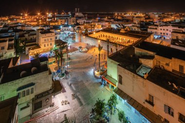Gece boyunca biraz susam manzarası. Tunus