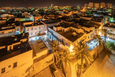 Gece boyunca biraz susam manzarası. Tunus