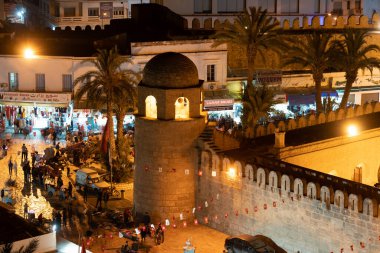 Gece boyunca biraz susam manzarası. Tunus