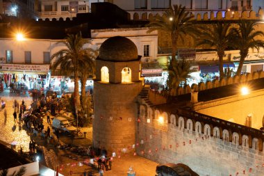Gece boyunca biraz susam manzarası. Tunus