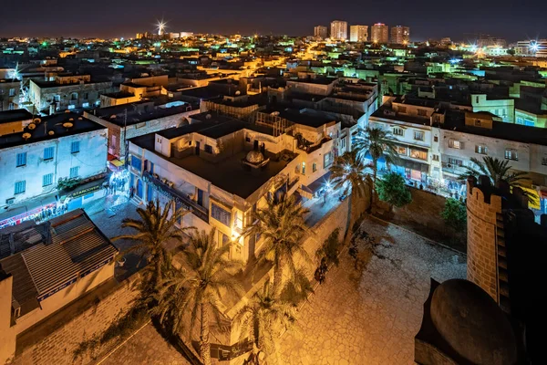 Gece boyunca biraz susam manzarası. Tunus