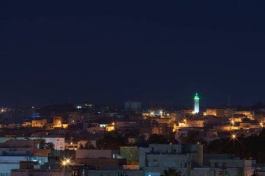 Geceleyin Sousse 'un manzarası, Tunus