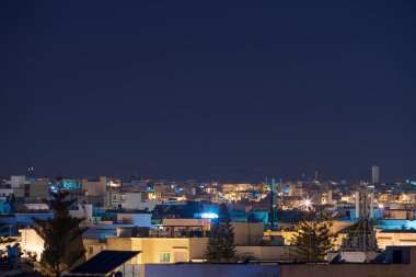 Geceleyin Sousse 'un manzarası, Tunus