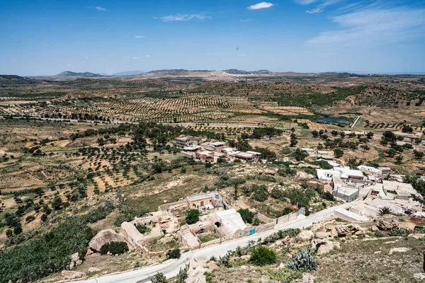 Takrouna Kleines Dorf Der Sahelzone Von Tunesien Auf Einem Hügel — Stockfoto