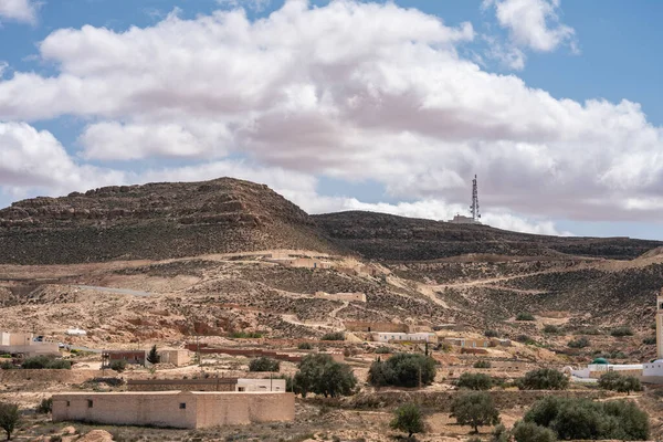 Djebel Dahar Sul Tunísia Baixa Cadeia Montanhas Arenito — Fotografia de Stock