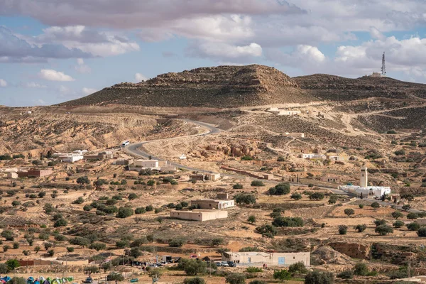 Djebel Dahar Sul Tunísia Baixa Cadeia Montanhas Arenito — Fotografia de Stock