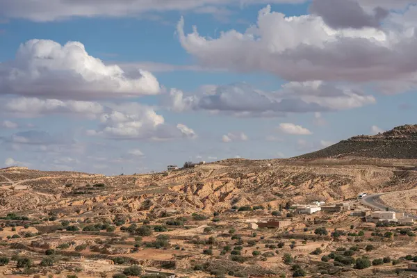 Djebel Dahar Güney Tunus Alçak Kumtaşı Dağ Zinciri — Stok fotoğraf