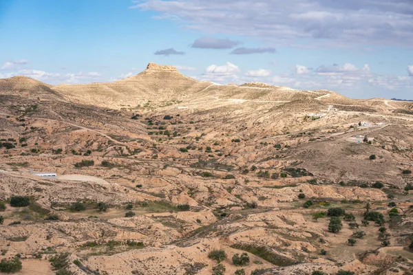 Djebel Dahar Sul Tunísia Baixa Cadeia Montanhas Arenito — Fotografia de Stock