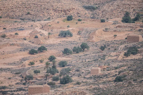 Djebel Dahar Sul Tunísia Baixa Cadeia Montanhas Arenito — Fotografia de Stock