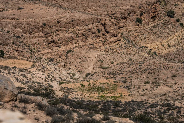 Djebel Dahar河位于突尼斯南部 低砂岩山脉链 — 图库照片