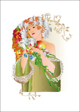 Romantik resim, illüstratör vektör resmi