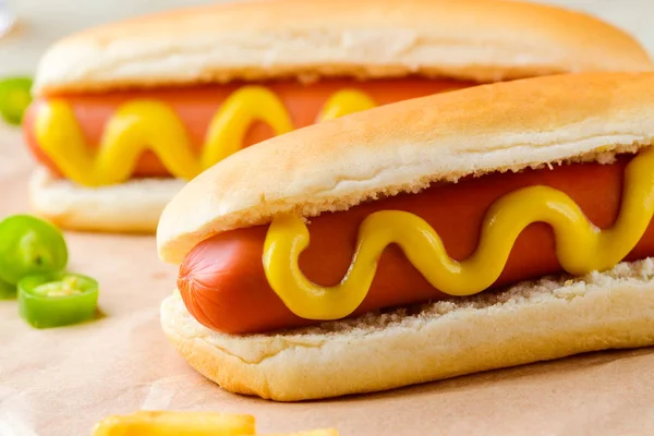 Hagyományos finom hot dog — Stock Fotó