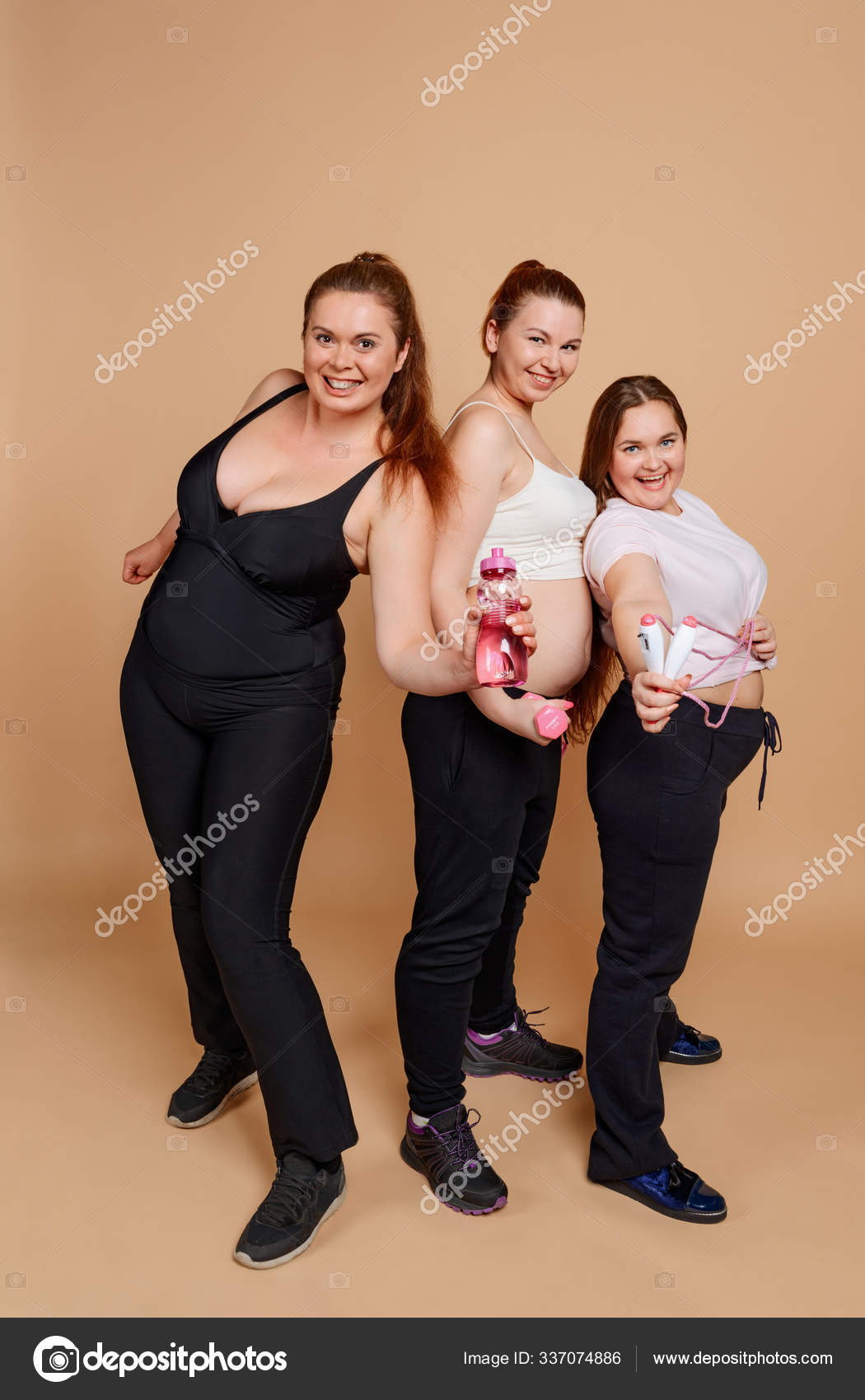 Women ready to work hard and lose weight Stock Photo by ©YGphoto