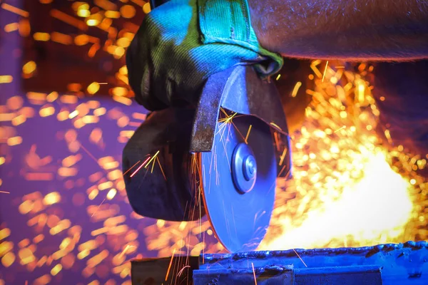 Metal sawing close up — Stock Photo, Image