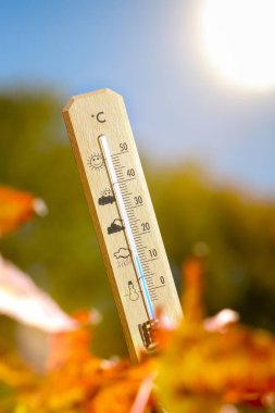 hava cıva termometre ile gösterilen sonbaharda çok güzel