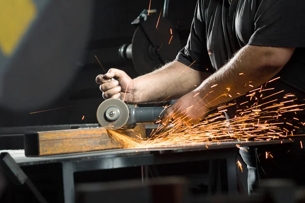 Metal sawing close up — Stock Photo, Image