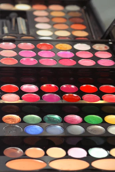 Paleta de maquiagem profissional de sombra colorida — Fotografia de Stock