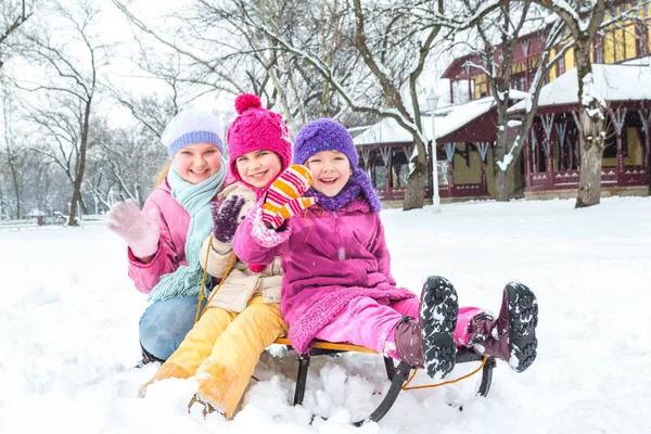 Happy Family Enjoying Winter — Stock Photo, Image