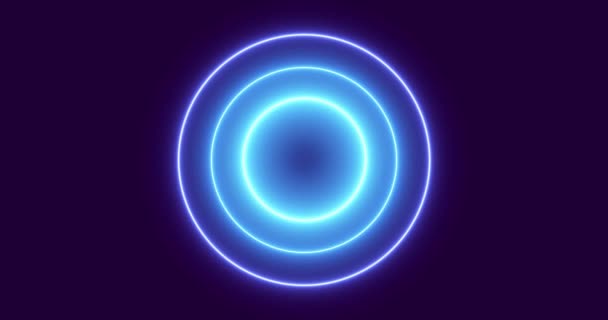 Neon Cirkel Achtergrond Effect — Stockvideo