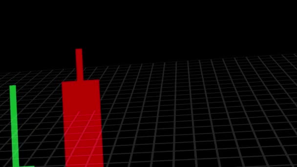 Finanzdiagramm Kerzenhalter Nahaufnahme — Stockvideo