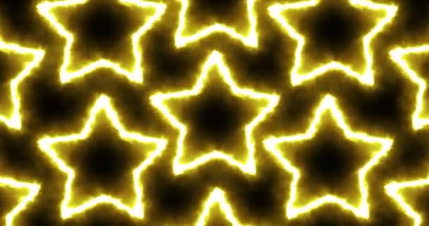 Spektrum Abstraktes Gelbes Leuchten Neon — Stockvideo