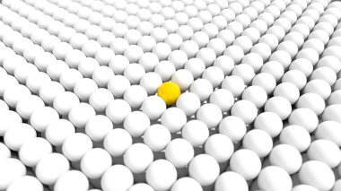 Altın yumurta, yalnızlık temalı altın yuvarlak 3D sanat