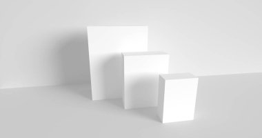 Beyaz Kutu Paket Yapılandırması, İzole edilmiş 3d canlandırma