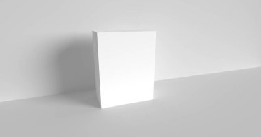 Beyaz Üç Kutu Paket Model, izole edilmiş 3D çizim