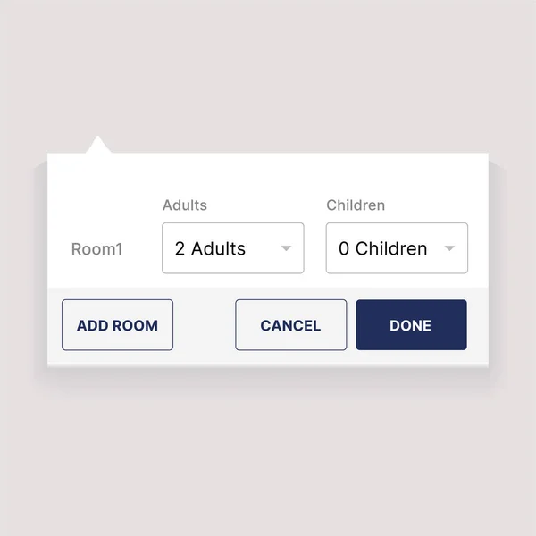 Modern Room Website Form Adult Children Selection Layout Template Illustrasjon – stockvektor