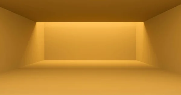 Leere Saubere Innenräume Orange Farbe Darstellung — Stockfoto