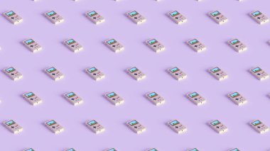 game news tech kapağı minimal mod retro izometrik 3D görüntüleme