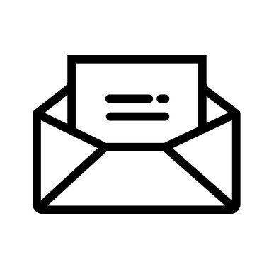 haber sunucusu e- posta simgesi vektör illüstrasyonu