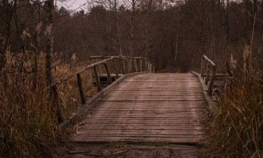 Nehrin üzerindeki tahta köprü.