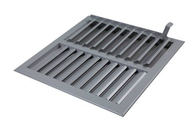 Alüminyum, havalandırma, havalandırma, kayıt, gri, düz.