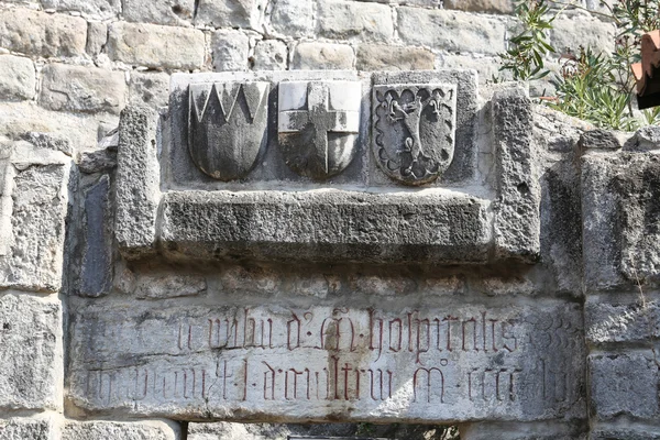 Symboles de Chevalier au Château de Bodrum, Turquie — Photo