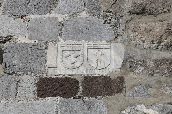 Símbolos de caballero en Bodrum Castle, Turquía — Foto de Stock