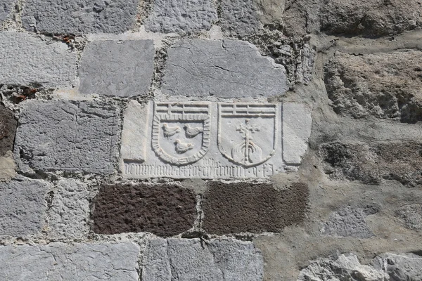 Knight symboler i Bodrum Castle, Turkiet — Stockfoto