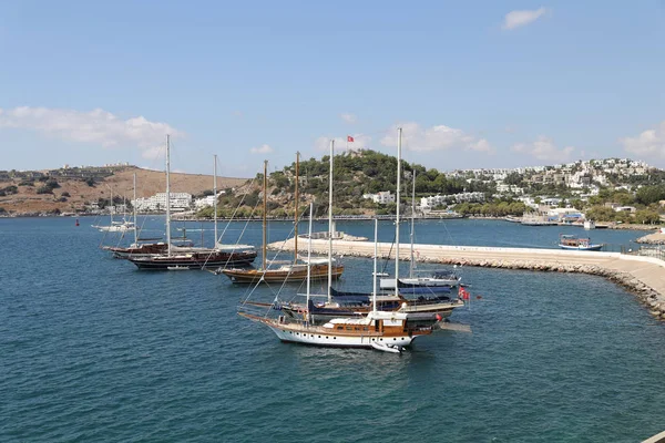 Bodrum stad in de stad Mugla, Turkije — Stockfoto