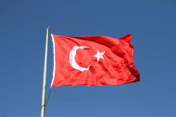 Bandera turca roja y blanca — Foto de Stock