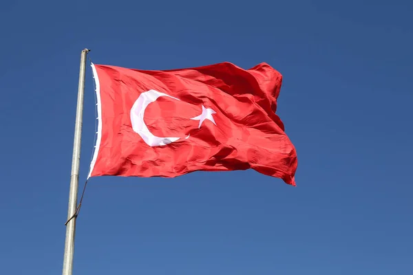 Bandera turca roja y blanca — Foto de Stock