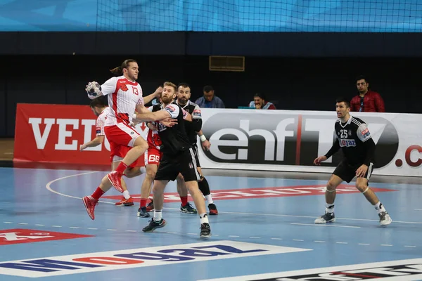 Besiktas MOGAZ HT et Dinamo Bucuresti Handball Match — Photo