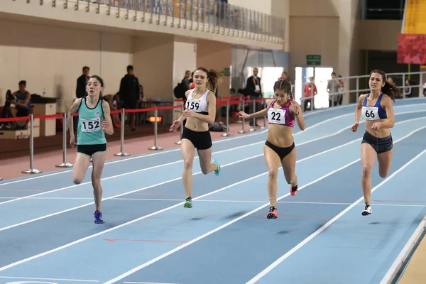 Olympisch drempel Indoor wedstrijden — Stockfoto