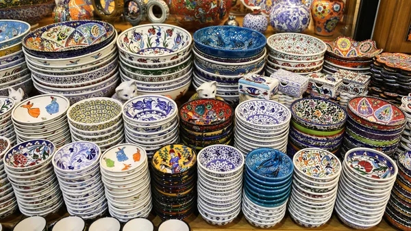 Turecká keramika v Grand Bazaar — Stock fotografie