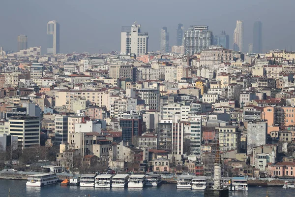Galata e il distretto di Karakoy nella città di Istanbul — Foto Stock