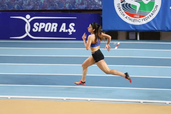 Indoor Athletics Record Attempt Races — Stock Photo, Image