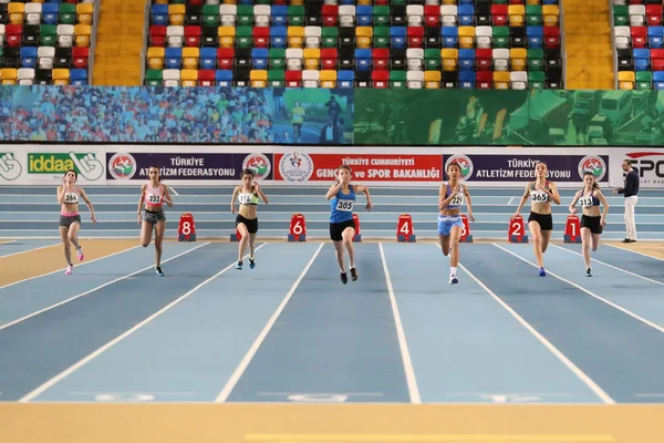 Kapalı Atletizm rekor denemesi yarışları — Stok fotoğraf