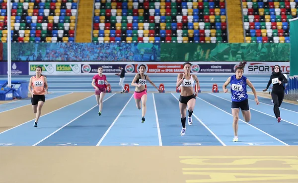 Indoor Atletiek Record poging Races — Stockfoto