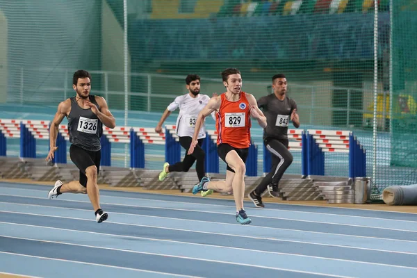 Corridas de tentativa de recorde Olímpico indoor — Fotografia de Stock