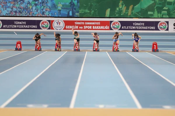 Indoor Olympic Record Attempt Races — Stock Photo, Image