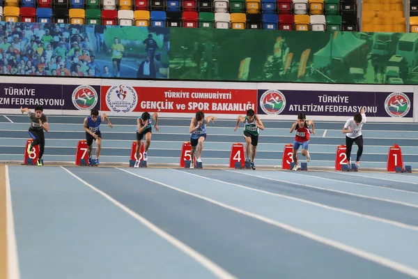 Carrera de intentos de récord olímpico en interiores —  Fotos de Stock